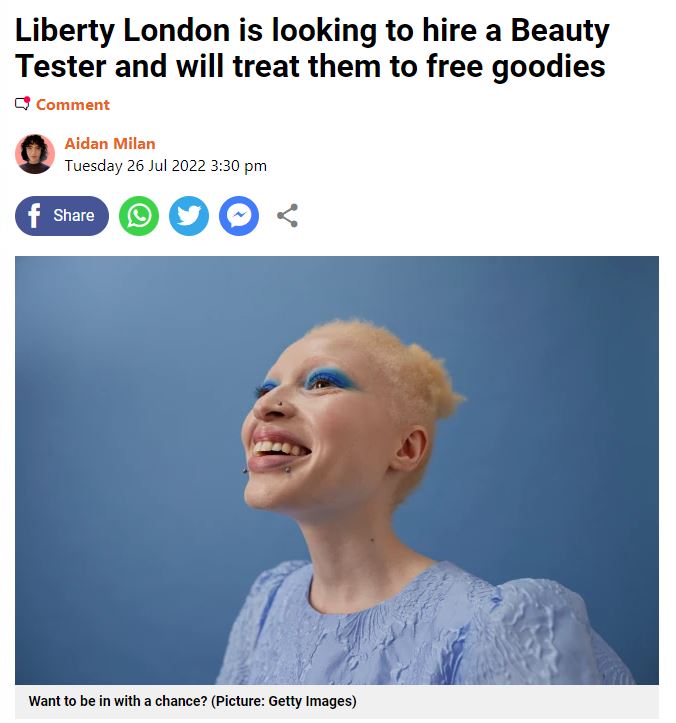 liberty snap 3 Coverage in national publication, The Metro