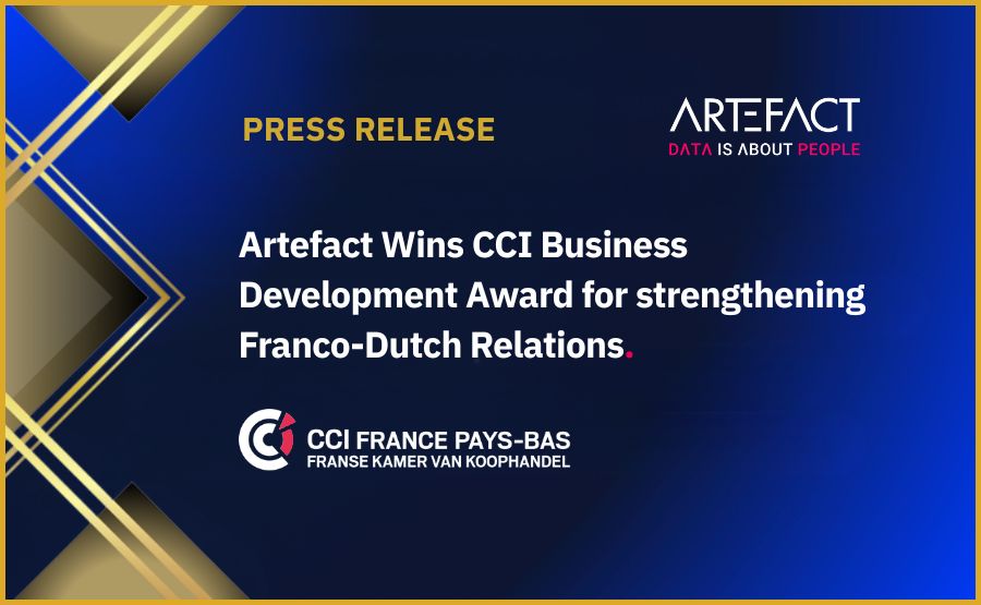 Artefact Wins CCI Business Development Award for strengthening Franco-Dutch Relations.