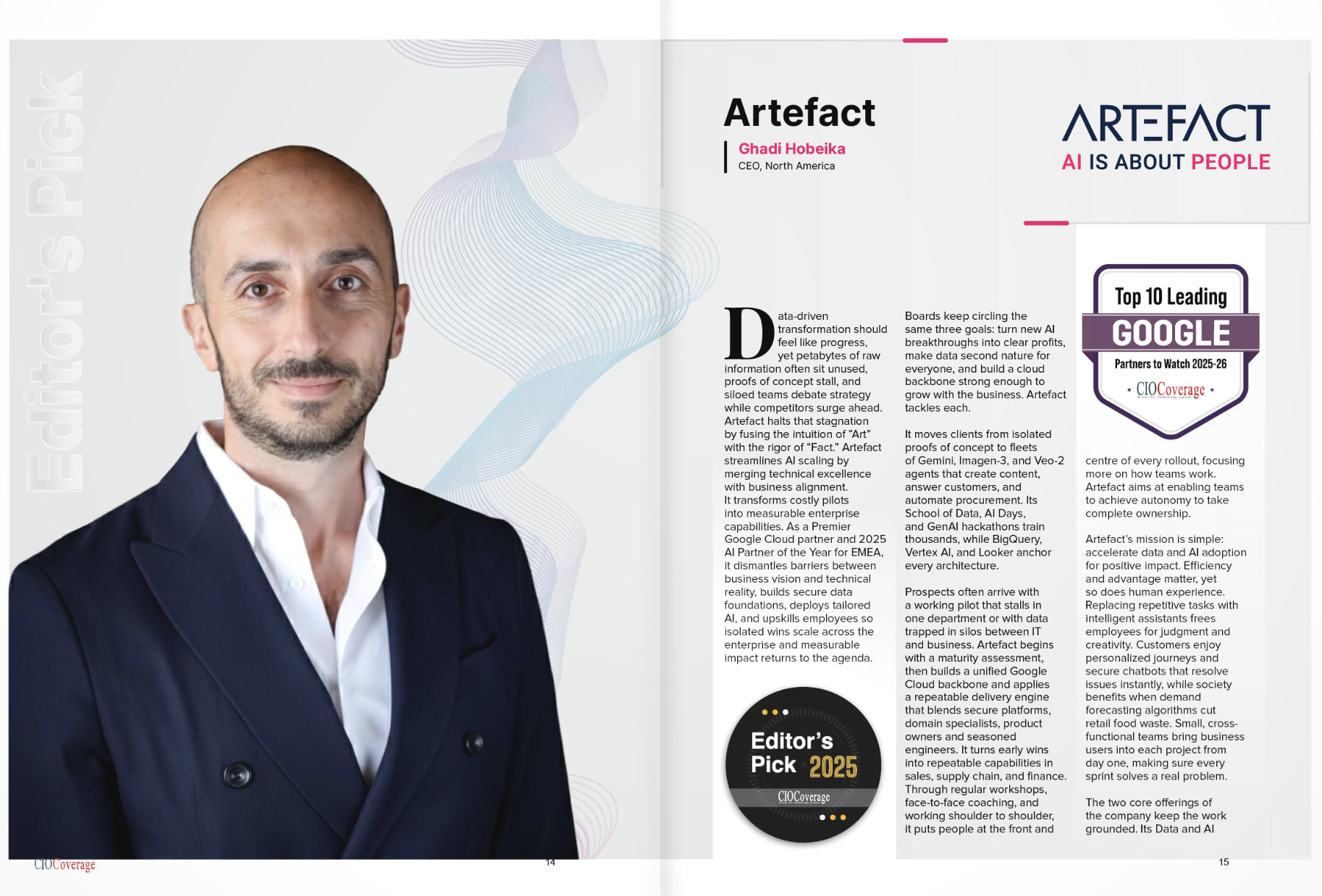 Artefact is one of the Top 10 Leading Google Partners to Watch 2025-26