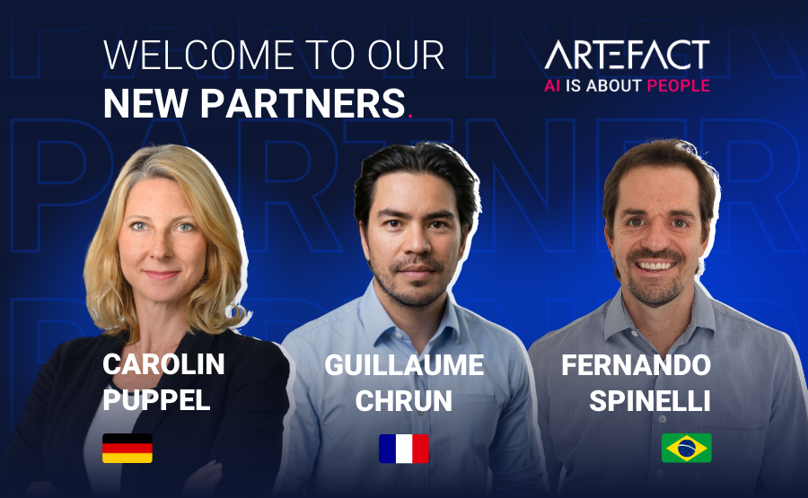 Artefact announces the arrival of 3 new data & AI consulting Partners
