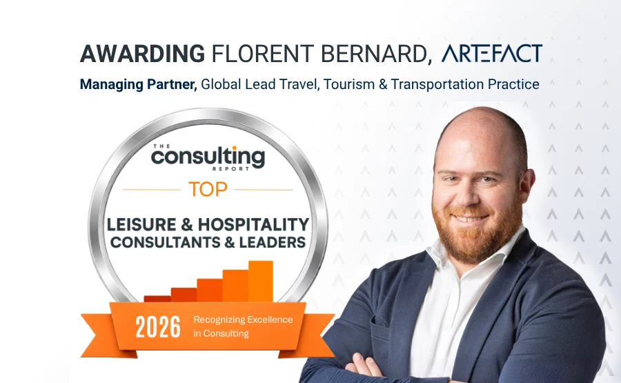 Florent Bernard, de Artefact, ha sido nombrado uno de los mejores consultores y líderes del sector del ocio y la hostelería de 2026 Artefact’s Florent Bernard Named a The Top Leisure and Hospitality Consultant and Leaders of 2026