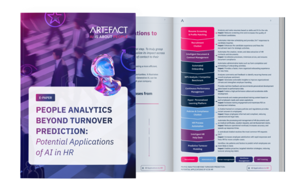 People analytics beyond turnover prediction: Potential applications of AI in HR .