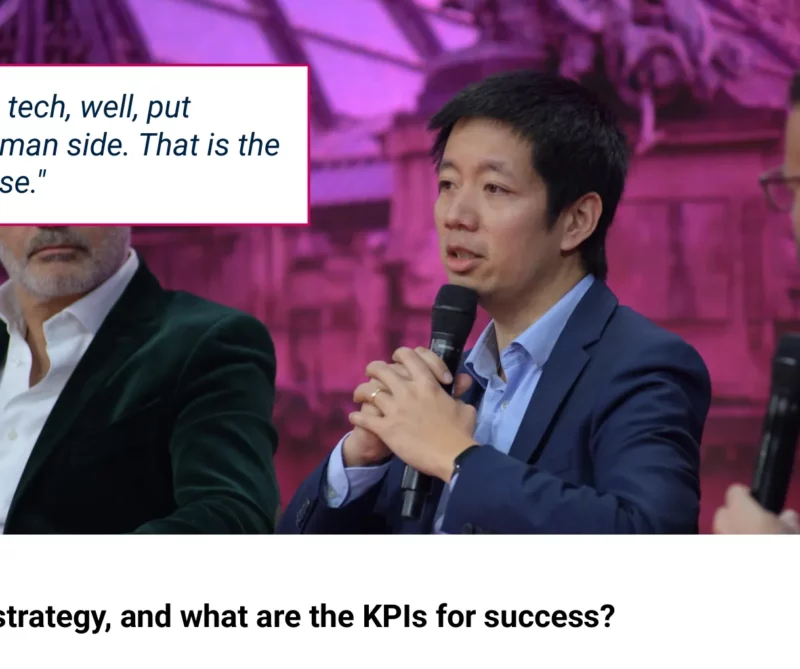 Session "Reinventing the physical store with AI: execution, experience, performance" on stage at Adopt AI Grand Palais 2025