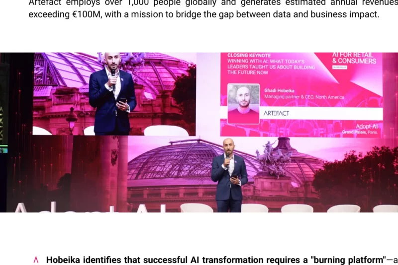 Session "Winning with AI: what today's leaders taught us about building the future now" on stage at Adopt AI Grand Palais 2025