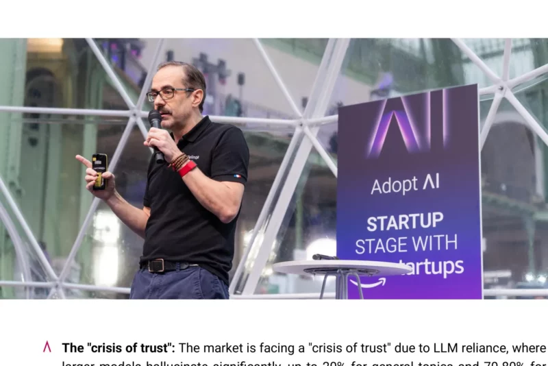 Session "AI agents that ask the right question at the right time" on stage at Adopt AI Grand Palais 2025